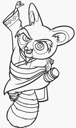 coloriage kung fu panda maitre shifu